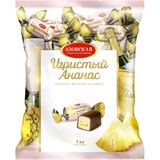 Конфеты помадные Азовская КФ Игристый Ананас глазир. с желейной нач., 1 кг 1729914