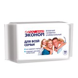 Салфетки влажные, 70 шт., ЭКОНОМ SMART, для всей семьи 128662
