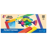 Пластилин классический ЛУЧ "Школа творчества", 12 цветов, 240 г, стек, картонная упаковка, 29С 1763-08 105896