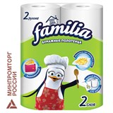 {{photo.Alt || photo.Description || 'Полотенца бумажные бытовые, спайка 2 шт., 2-слойные (2х9,6 м), FAMILIA, 22,7х12 см, белые'}}
