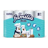 {{photo.Alt || photo.Description || 'Полотенца бумажные бытовые, спайка 4 шт., 2-слойные (4х12 м), FAMILIA PLUS, 22,7x12 см, белые'}}