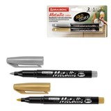 {{photo.Alt || photo.Description || 'Маркеры для декорирования и рисования ЗОЛОТО и СЕРЕБРО, METALLIC MARKER, линия письма 1-2 мм, BRAUBERG, 152655'}}