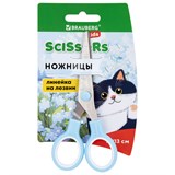 {{photo.Alt || photo.Description || 'Ножницы BRAUBERG KIDS 130 мм, ручки небесно-голубые, закругленные лезвия с линейкой, 274060'}}
