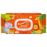 Салфетки влажные детские 130 шт., PAMPERINO, с экстрактом ромашки и витамином Е, крышка-клапан 118746