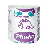 Бумага туалетная 28 м, PLUSHE "Light" (ПЛЮШЕ), без втулки (эконом), серая 118725