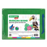 {{photo.Alt || photo.Description || 'Доска для лепки А4, 280х200 мм, BRAUBERG KIDS, зеленая, 7 отделений для пластилина, 2 стека, 274258'}}
