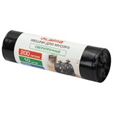 {{photo.Alt || photo.Description || 'Мешки для мусора 200 л, черные в рулоне 10 штук сверхпрочные, ПВД 80 мкм, 90x130 см, LAIMA, 702677'}}