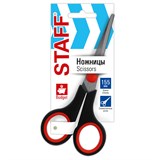 {{photo.Alt || photo.Description || 'Ножницы 155 мм, бюджет, резиновые вставки, черно-красные, STAFF ECO, 238943'}}