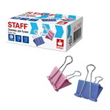 {{photo.Alt || photo.Description || 'Зажимы для бумаг STAFF ECO, КОМПЛЕКТ 12 шт., 19 мм, на 60 листов, цветные, картонная коробка, 274037'}}