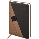 {{photo.Alt || photo.Description || 'Ежедневник датированный 2027, А5, 138х213 мм, BRAUBERG "Swirl", под кожу, держатель для ручки, коричневый/черный, 118045'}}