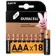 Батарейки КОМПЛЕКТ 18 шт., DURACELL Basic ОРИГИНАЛ, AAA (LR03, 24А), алкалиновые, мизинчиковые 453559 - фото 106035