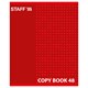 Тетрадь А5, 48 л., STAFF, скоба, клетка, офсет №2 ЭКОНОМ, обложка картон, "ОДИН ЦВЕТ" (точки), 402782 402782