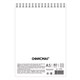 Блокнот А5 146х205 мм, 80 л., гребень, картон, жесткая подложка, клетка, ОФИСМАГ, синий, 129867 129867
