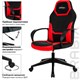 Кресло компьютерное BRABIX "Alpha GM-018", ткань/экокожа, черное/красное, 532637, GM-018_532637 532637