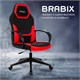 Кресло компьютерное BRABIX "Alpha GM-018", ткань/экокожа, черное/красное, 532637, GM-018_532637 532637