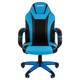 Кресло компьютерное BRABIX "Tanto GM-171", TW/экокожа, черное/голубое, 532575, 7083503 532575