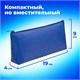 Пенал-косметичка ПИФАГОР на молнии, текстиль, синий, 19х4х9 см, 229004 229004