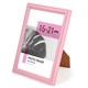 Рамка 15х21 см небьющаяся, багет 17,5 мм, пластик, BRAUBERG "Colorful", розовая, 391247 391247