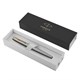 Ручка перьевая PARKER "Jotter Stainless Steel GT", корпус серебристый, позолота, синяя, 2030948 142939