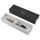 Ручка шариковая PARKER "IM Core Brushed Metal GT", серебристый матовый лак, позолота, синяя, 1931670 142542