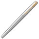 Набор PARKER "Jotter Stainless Steel GT": шариковая ручка синяя и перьевая ручка, 2093257 143360