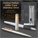 Набор PARKER "Jotter Stainless Steel GT": шариковая ручка синяя и перьевая ручка, 2093257 143360