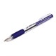 Ручка шариковая автоматическая с грипом ОФИСМАГ, СИНЯЯ, корпус прозрачный, узел 0,7 мм, линия письма 0,35 мм, 141294 141294