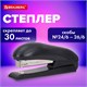 Степлер №24/6, №26/6 BRAUBERG "UNIVERSAL", до 30 листов, на 100 скоб, черный, 272716 272716