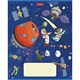 Тетрадь 18 л. HATBER клетка, обложка картон, "Космическое приключение" (5 видов в спайке),18Т5В1 106263
