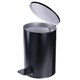Ведро мусорное с педалью 10 литров, УСИЛЕННОЕ, черное, оцинкованная сталь, ТИТАН 603974