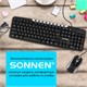Набор проводной SONNEN KB-S110, USB, клавиатура 113 клавиш, мышь 3 кнопки, 1000 dpi, черный/серебристый, 513854 513854
