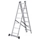 Лестница-трансформер 3-х секционная 3х7 ступеней, высота 4,5 м (3 секции по 1,9 м), нагрузка 150 кг, алюминий, НОВАЯ ВЫСОТА, 1230307 604885