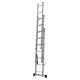 Лестница-трансформер 3-х секционная 3х7 ступеней, высота 4,5 м (3 секции по 1,9 м), нагрузка 150 кг, алюминий, НОВАЯ ВЫСОТА, 1230307 604885