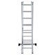 Лестница-трансформер 3-х секционная 3х7 ступеней, высота 4,5 м (3 секции по 1,9 м), нагрузка 150 кг, алюминий, НОВАЯ ВЫСОТА, 1230307 604885