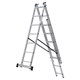 Лестница-трансформер 3-х секционная 3х7 ступеней, высота 4,5 м (3 секции по 1,9 м), нагрузка 150 кг, алюминий, НОВАЯ ВЫСОТА, 1230307 604885
