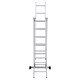 Лестница-трансформер 3-х секционная 3х7 ступеней, высота 4,5 м (3 секции по 1,9 м), нагрузка 150 кг, алюминий, НОВАЯ ВЫСОТА, 1230307 604885