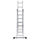 Лестница-трансформер 3-х секционная 3х7 ступеней, высота 4,5 м (3 секции по 1,9 м), нагрузка 150 кг, алюминий, НОВАЯ ВЫСОТА, 1230307 604885