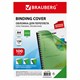 Обложки пластиковые для переплета, А4, КОМПЛЕКТ 100 шт., 150 мкм, прозрачно-зеленые, BRAUBERG, 530828 530828