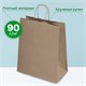 Крафт-пакет бумажный 26х15х35 см, КОМПЛЕКТ 50 шт., крученые ручки, плотность 90 г/м2, LAIMA ECO CRAFT, 609686 609686