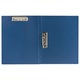 Папка с 2-мя металлическими прижимами BRAUBERG стандарт, синяя, до 100 листов, 0,6 мм, 221625 221625