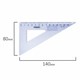 Треугольник пластиковый 30х13 см, ПИФАГОР, тонированный, прозрачный, 210617 210617