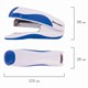 Степлер №10 BRAUBERG JET PRO, до 12 листов, эргономичный, бело-синий, 228582 228582