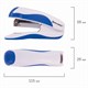 Степлер №10 BRAUBERG JET PRO, до 12 листов, эргономичный, бело-синий, 228582 228582