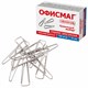 Скрепки ОФИСМАГ, 25 мм, никелированные, треугольные, 100 шт., в картонной коробке, 270441 270441