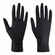 Перчатки нитриловые сверхпрочные с текстурой SFM MEGA TEX BLACK 25 пар (50 штук), размер S (малый) 631400