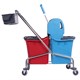 Тележка уборочная, 2 съемных ведра по 25 л, механический отжим, корзина, BRABIX, Турция, 607903 607903