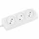Удлинитель Р16-010, 3 розетки без заземления, 3 м, 2х0, 75 мм, 1300 Вт, белый, 563 512613