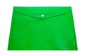 Папка-конверт с кнопкой,  А4, зеленая, 0,15 мм - фото 25068