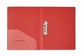 Папка с боковым металлическим прижимом и внутренним карманом Консул, до 100 л., 0,7 мм, красная К0252