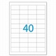 Этикетка самоклеящаяся 48,5х25,4 мм, 40 этикеток, белая, 70 г/м2, 50 листов, LOMOND, 2100195 121868 - фото 268455